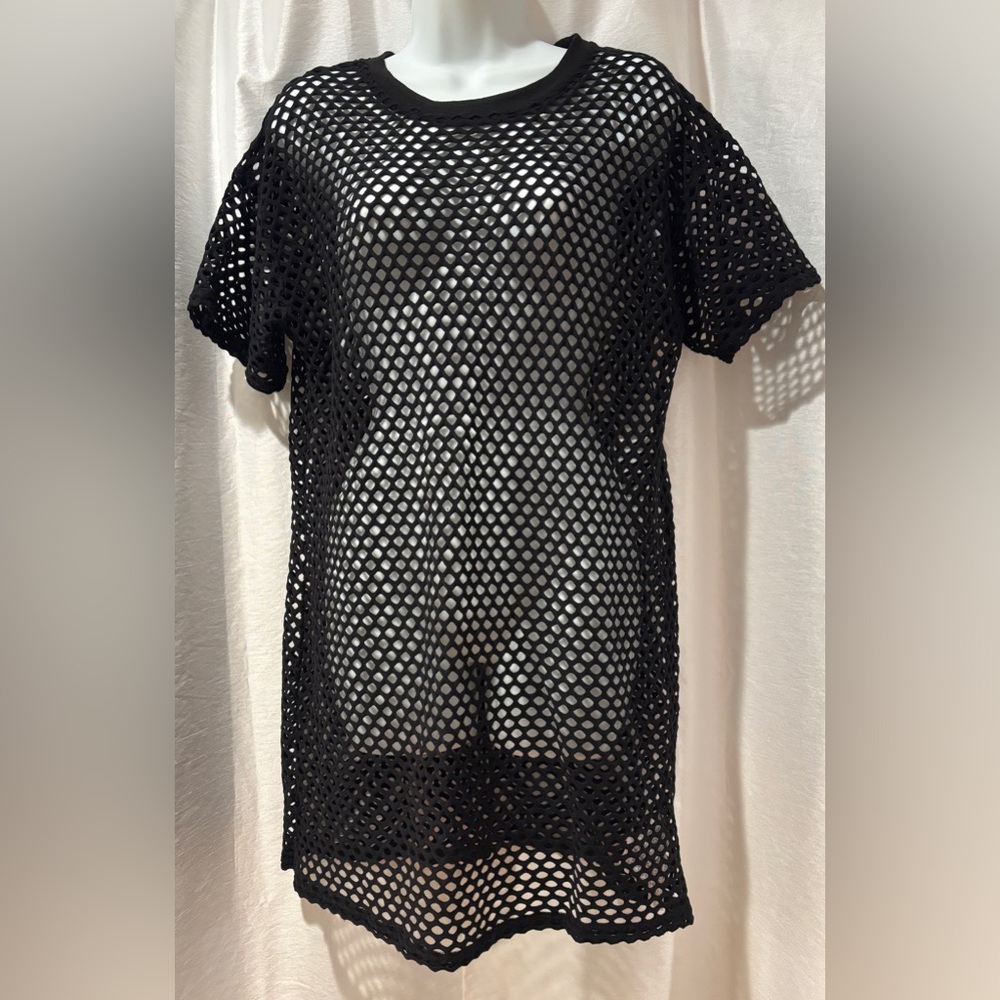 COPY - Forever 21 Open Mesh T-shirt Dress / Swim Coverup